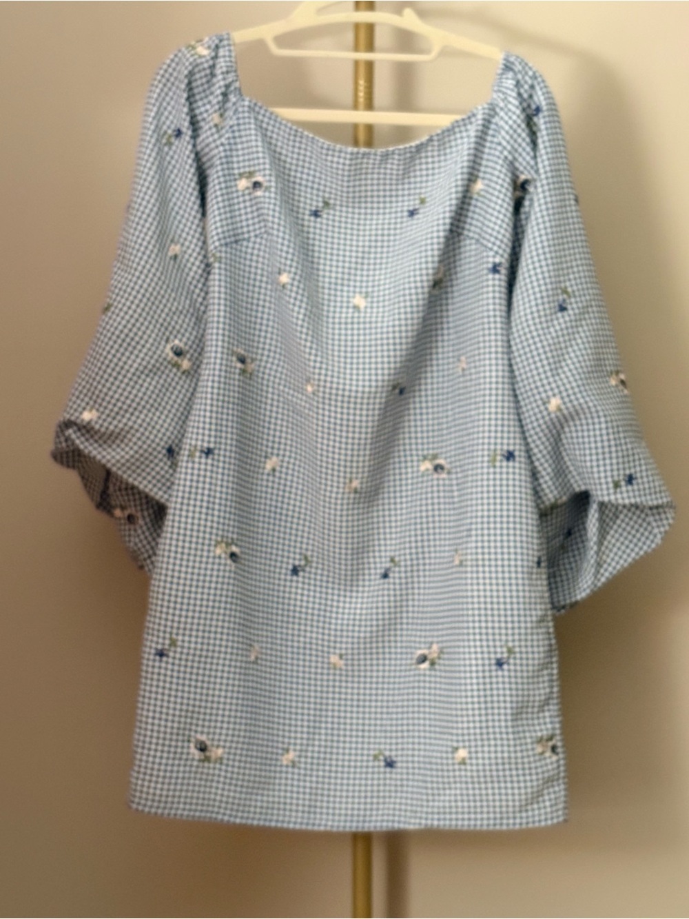 Lucy Paris Plaid Embroidered Dress
